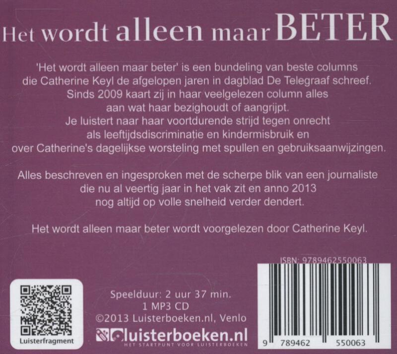 Achterkant van Het wordt alleen maar beter