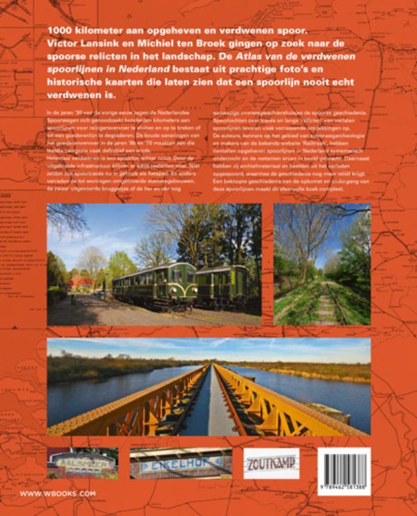Achterkant van Atlas van verdwenen spoorlijnen in Nederland