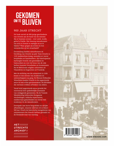 Achterkant van Gekomen om te blijven. Utrecht 900 jaar
