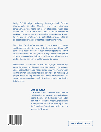 Achterkant van Het Utrechts straatnamenboek