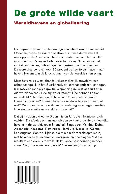 Achterkant van De grote wilde vaart