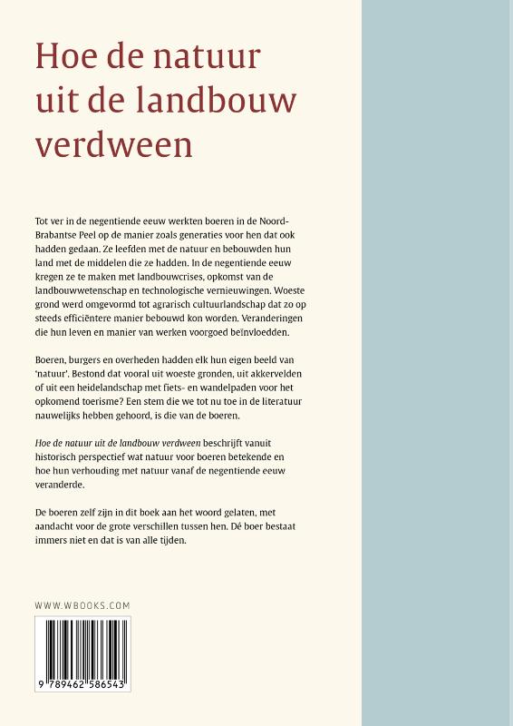 Achterkant van Hoe de natuur uit de landbouw verdween