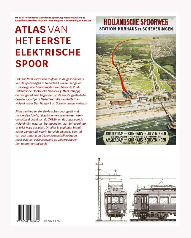Achterkant van Atlas van het eerste elektrische spoor