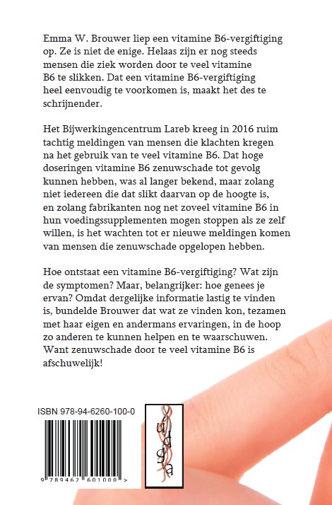 Achterkant van Een boekje open over vitamine B6-vergiftiging