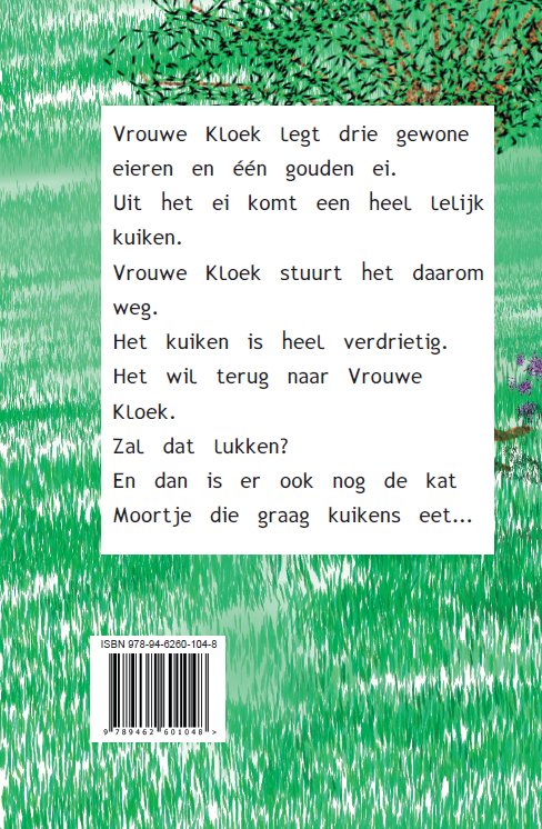 Achterkant van Het gouden ei van Vrouwe Kloek
