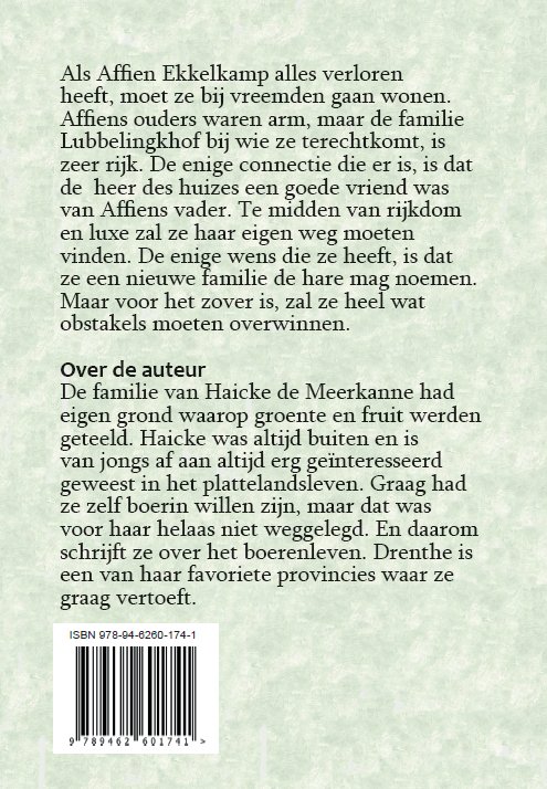 Achterkant van Affiens nieuwe familie