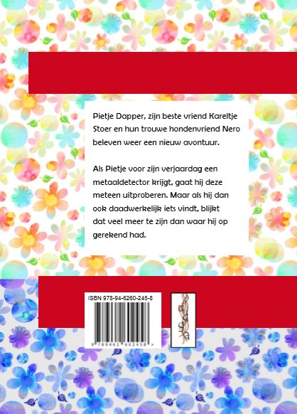 Achterkant van Pietje en de schat