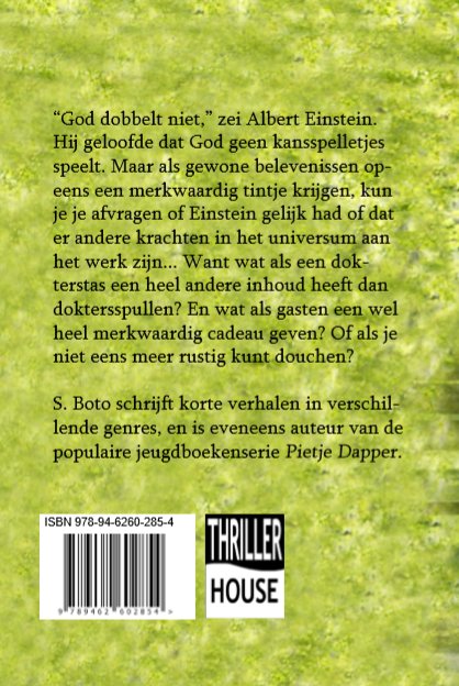Achterkant van God dobbelt niet - Groteletterboek
