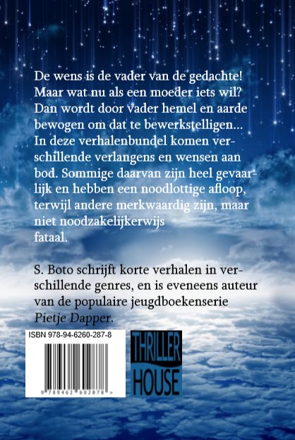 Achterkant van De wens van een moeder - Groteletterboek