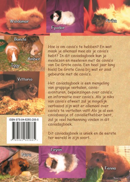 Achterkant van Caviadagboek van De Grote Cavia