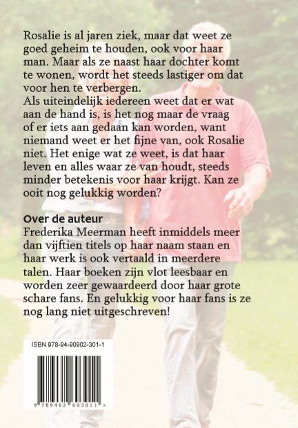 Achterkant van Weer gelukkig na alle ellende - Groteletterboek