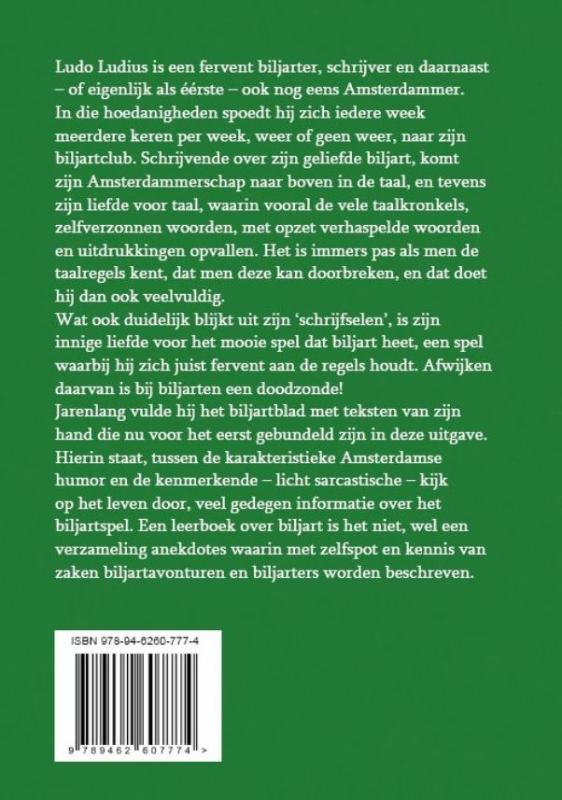 Achterkant van Ik weet toevallig dat het laken groen is