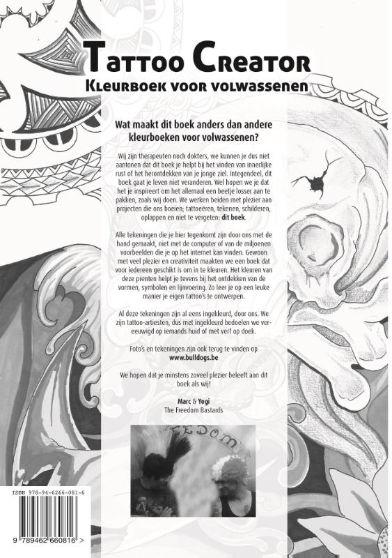 Achterkant van Tattoo creator