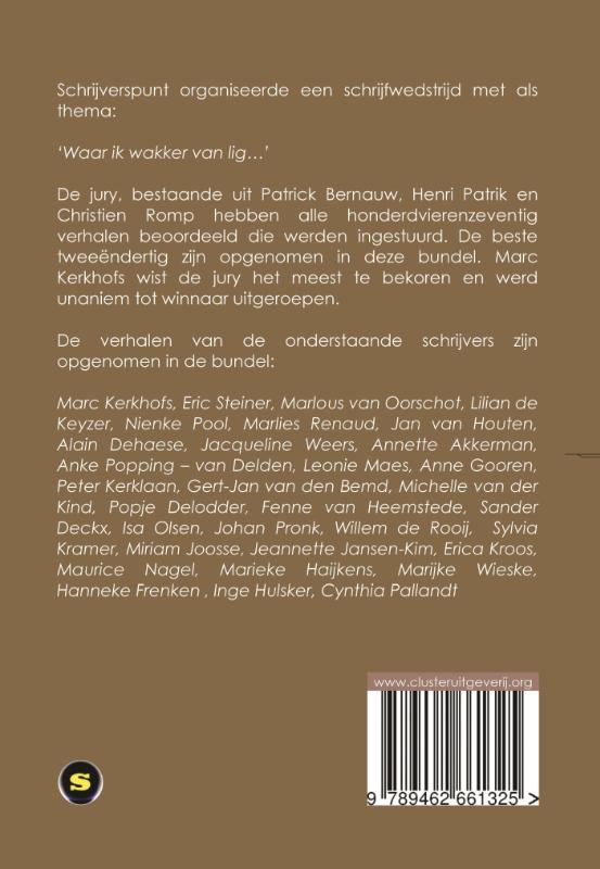 Achterkant van Waar ik wakker van lig...