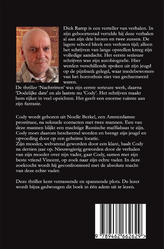 Achterkant van Cody