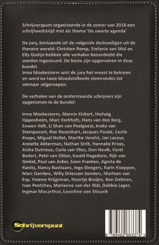 Achterkant van De zwarte agenda