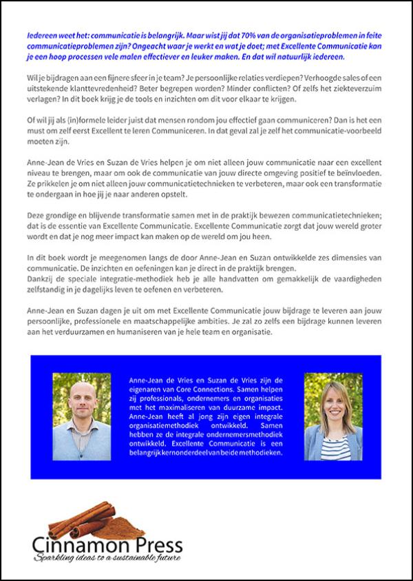 Achterkant van Excellente Communicatie