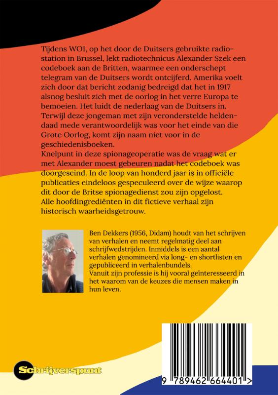 Achterkant van Het raadsel rond Alexander Szek