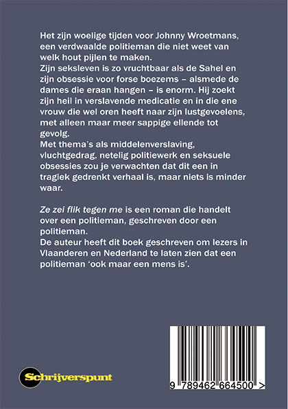 Achterkant van Ze zei flik tegen me