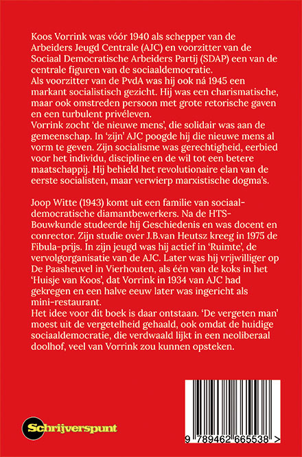 Achterkant van Koos Vorrink - De Vergeten Man (1891-1955)