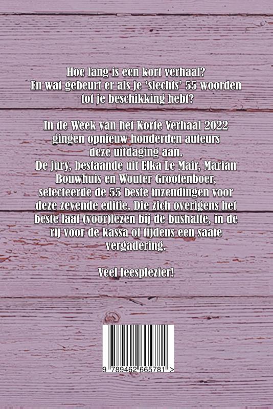 Achterkant van 55 woordenverhalen 2022