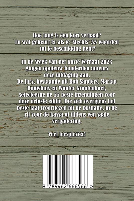 Achterkant van 55 woordenverhalen 2023