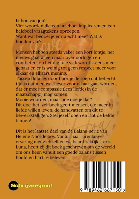 Achterkant van Balans in liefde