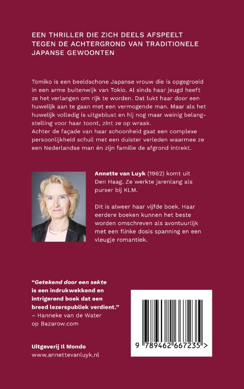 Achterkant van De Japanse weduwe