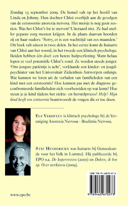 Achterkant van Help! Mijn kind heeft een eetstoornis