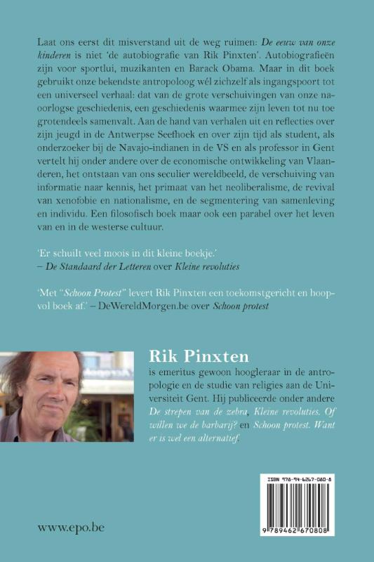 Achterkant van De eeuw van onze kinderen