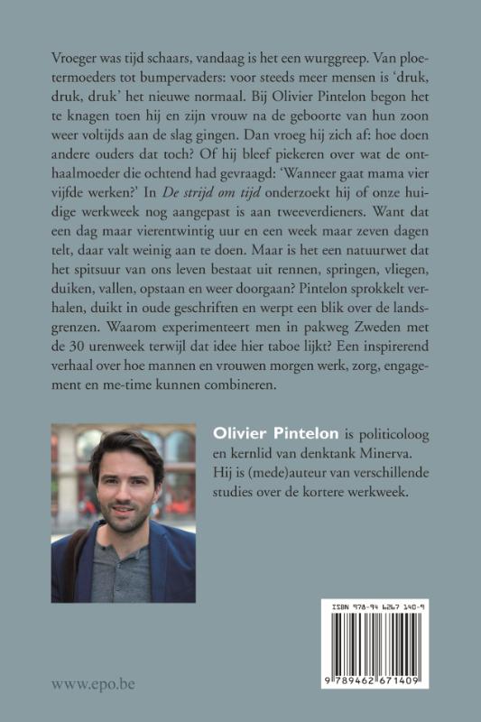 Achterkant van De strijd om tijd