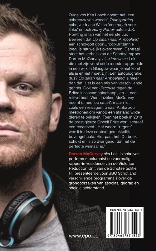 Achterkant van Op safari naar Armoeland