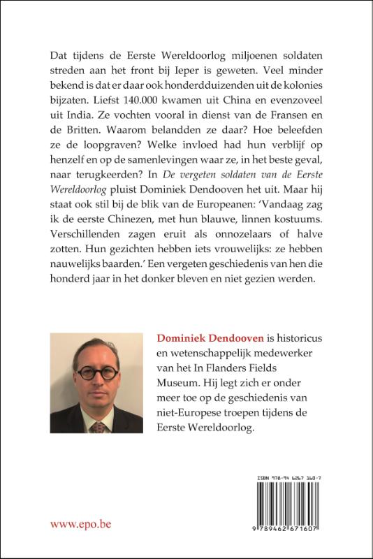 Achterkant van De vergeten soldaten van de Eerste Wereldoorlog