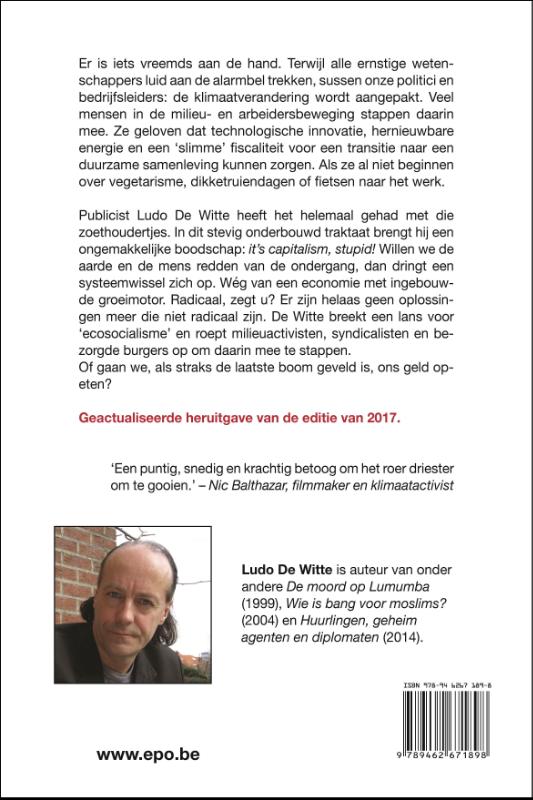 Achterkant van Als de laatse boom geveld is, eten we ons geld wel op