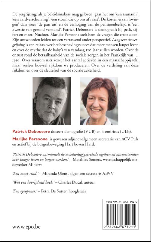 Achterkant van Lang leve de vergrijzing