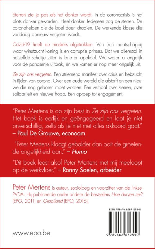 Achterkant van Ze zijn ons vergeten