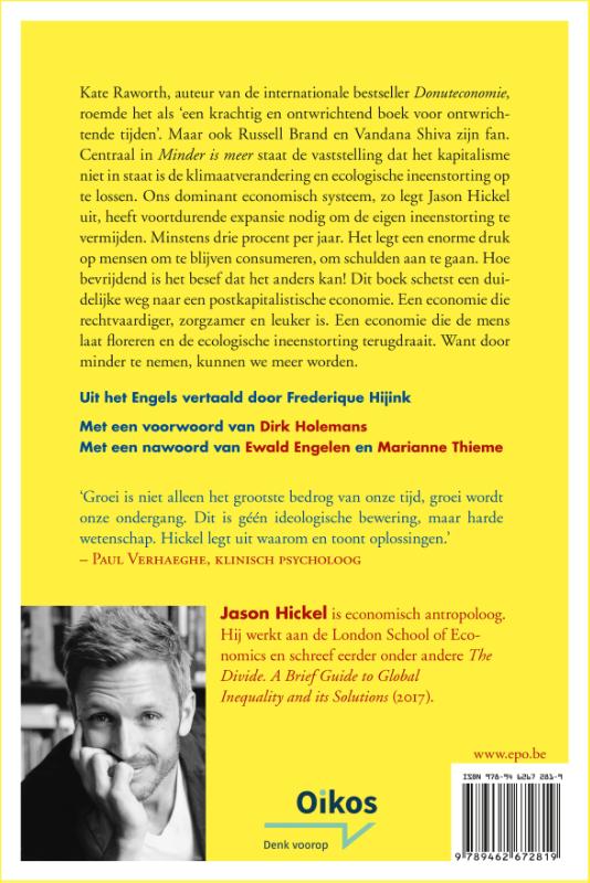 Achterkant van Minder is meer