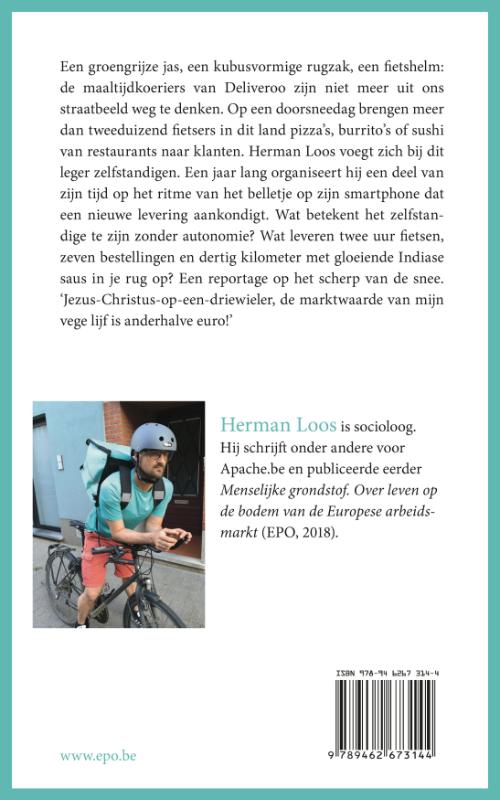 Achterkant van Homo deliveroo
