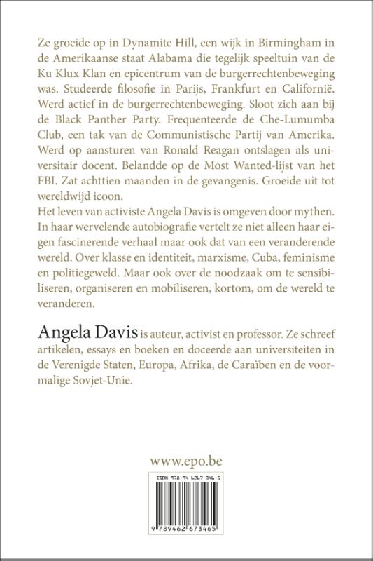 Achterkant van Angela Davis