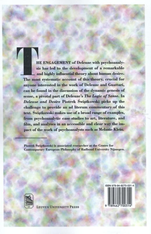 Achterkant van Deleuze and desire
