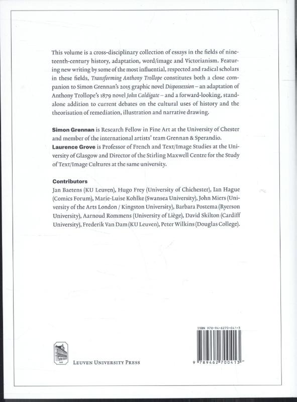 Achterkant van Transforming Anthony Trollope