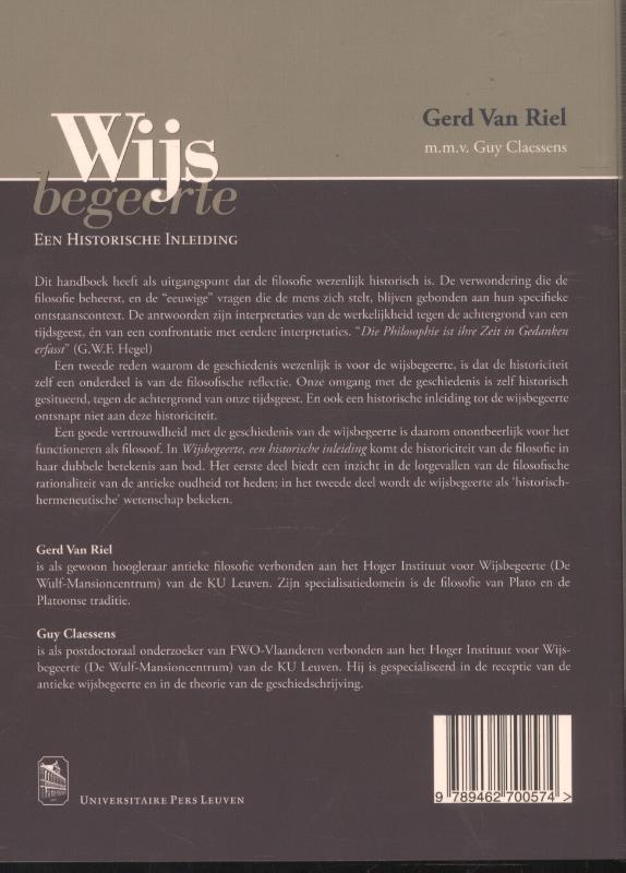 Achterkant van Wijsbegeerte