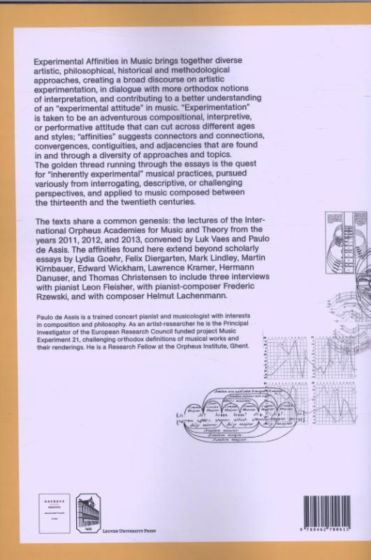 Achterkant van Experimental affinities in music