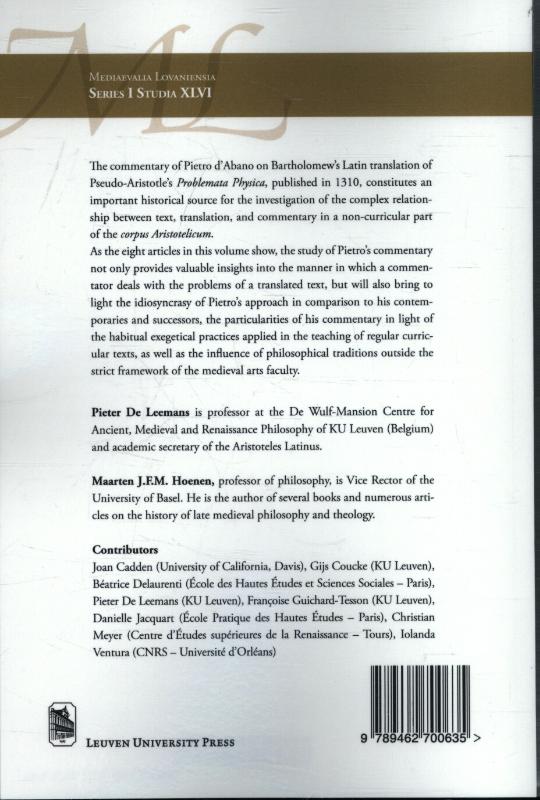 Achterkant van Between text and tradition
