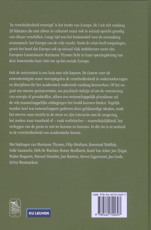 Achterkant van In verscheidenheid verenigd