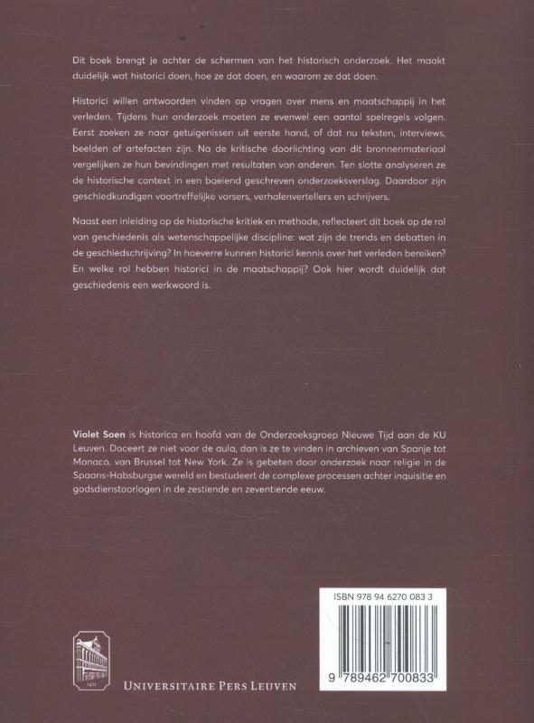 Achterkant van Geschiedenis is een werkwoord