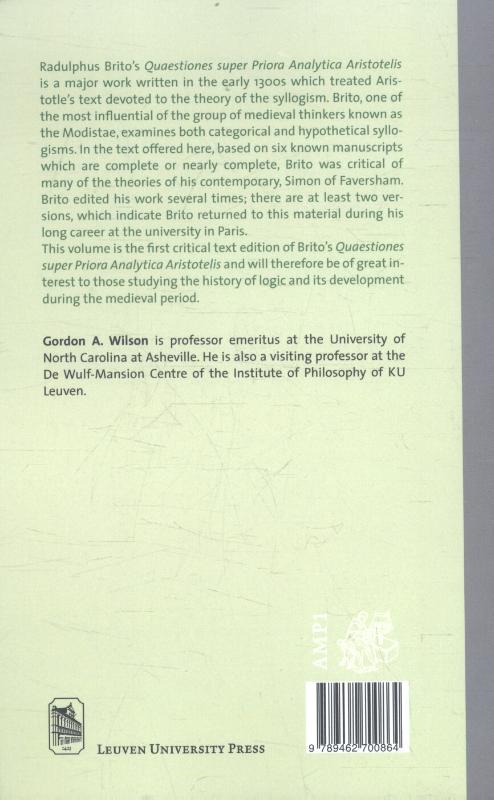 Achterkant van Radulphus Brito
