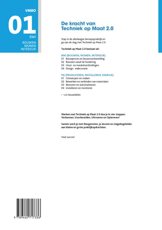 Achterkant van BWI Profielmodule 1 Bouwproces en bouwvoorbereiding