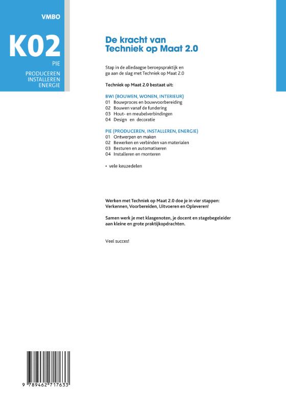 Achterkant van PIE Keuzevak 2 Booglassen