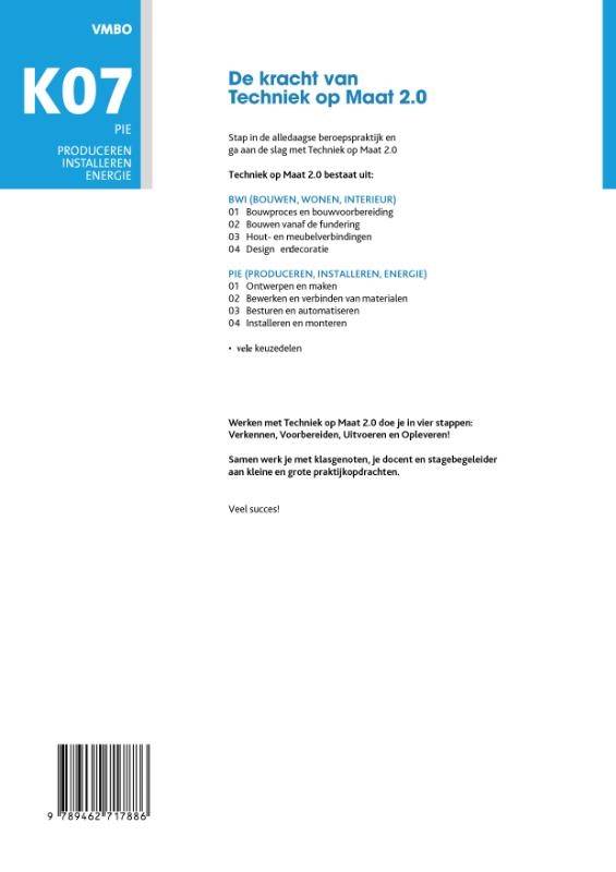 Achterkant van PIE Keuzevak 7 Utiliteitsinstallaties